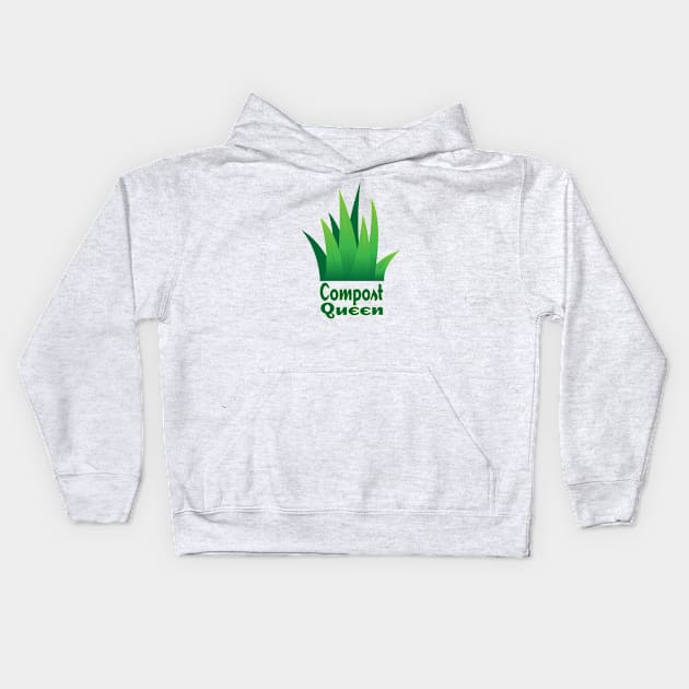 Compost Queen Kids Hoodie by candhdesigns